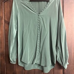 Joie Sage Green Button-Down Blouse